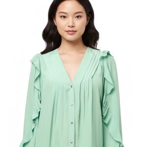 Ramy Brook Estelle Blouse with Ruffle Accents